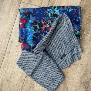 SET OF 2 - J. Crew Colorful Floral and Patterned Scarves